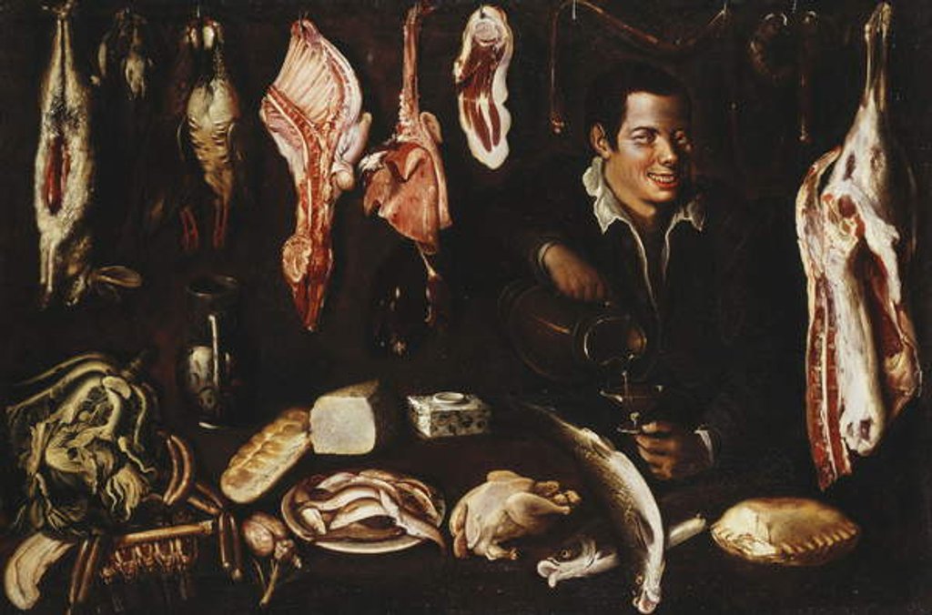 Detail of A Youth Pouring Wine in a Larder, 1606 by Juan Esteban