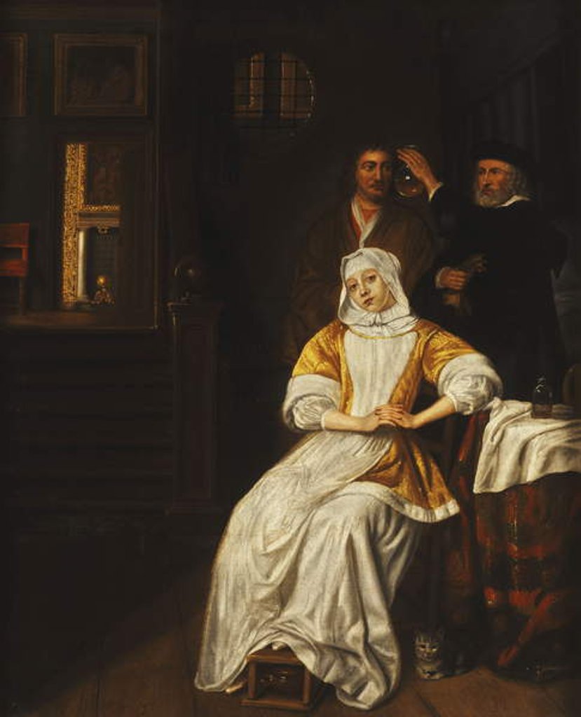 Detail of A Doctor Visiting a young Lady in a Bedroom by Samuel van Hoogstraten