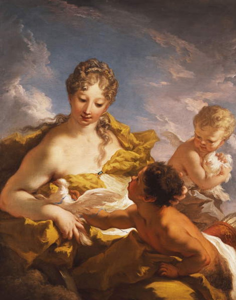 Detail of Venus, Cupid and a Faun, 1708-13 by Giovanni Antonio Pellegrini