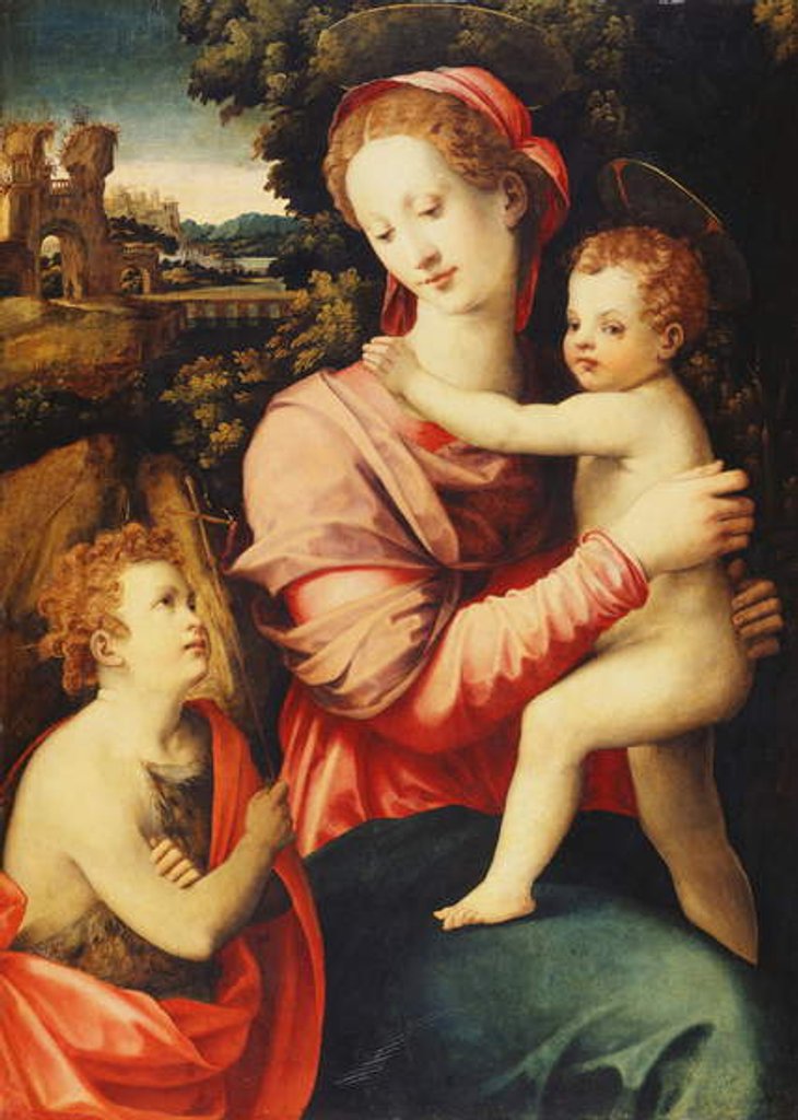 Detail of The Madonna and Child with the Infant Saint John the Baptist by Michele di Ridolfo Tosini