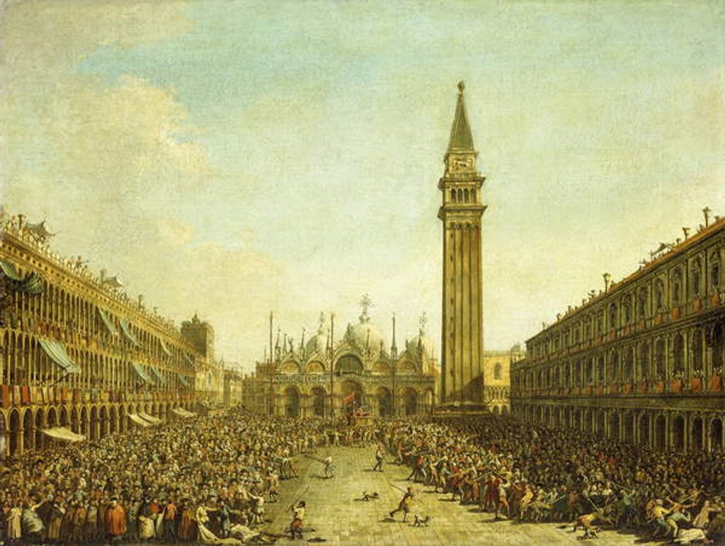 Detail of The Piazza San Marco, on the Doge's Coronation Day by Francesco Guardi