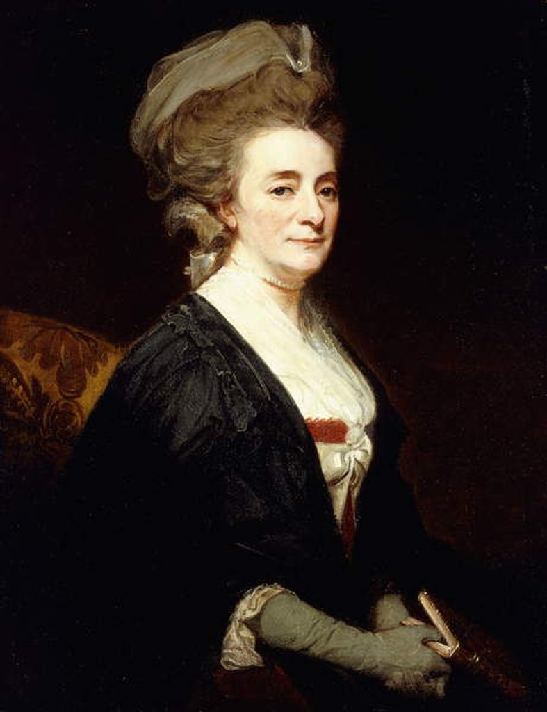 Detail of Portrait of a Lady Said to be Mrs by George Romney