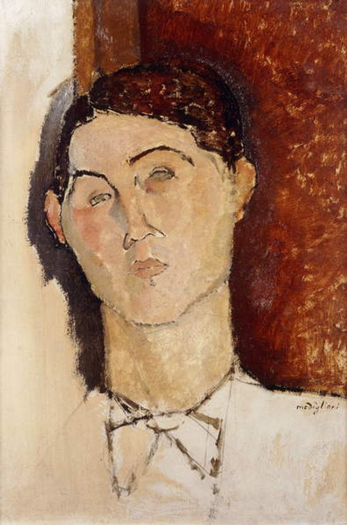 Detail of Head of a Young Man; Tete de Jeune Homme, c.1916 by Amedeo Modigliani