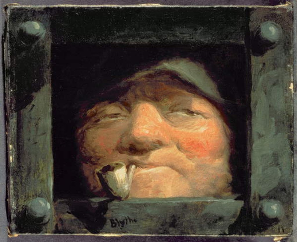 Detail of Old Man Peering from Jail, Crime and Punishment by David Gilmour Blythe
