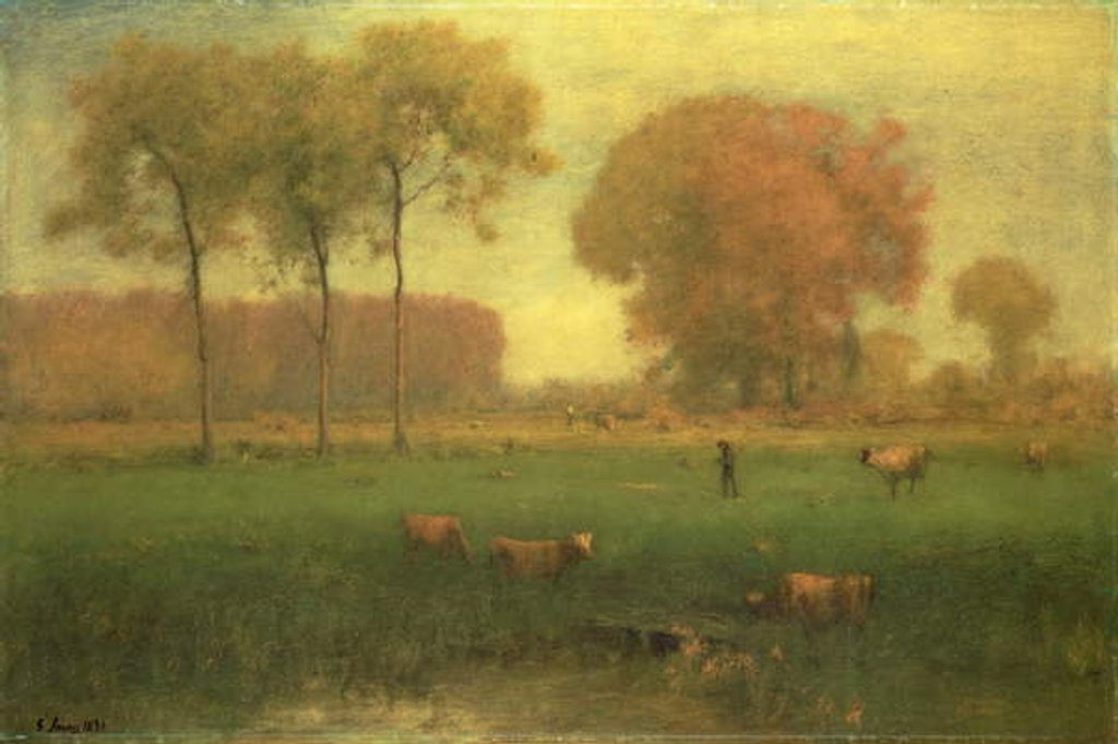 Detail of Indian Summer, 1891 by George Jnr. Inness