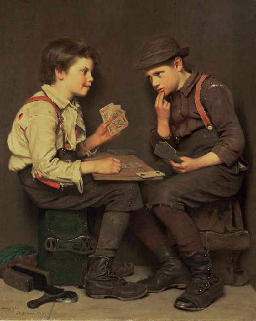 Detail of The Little Joker by John George Brown