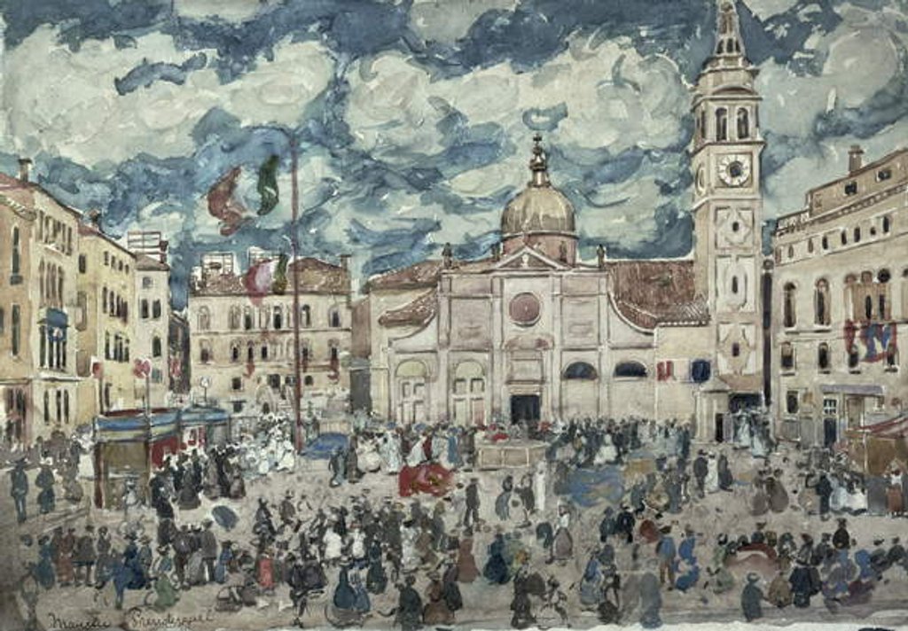 Detail of Campo Santa Maria Formosa, Venice, c.1898 by Maurice Brazil Prendergast