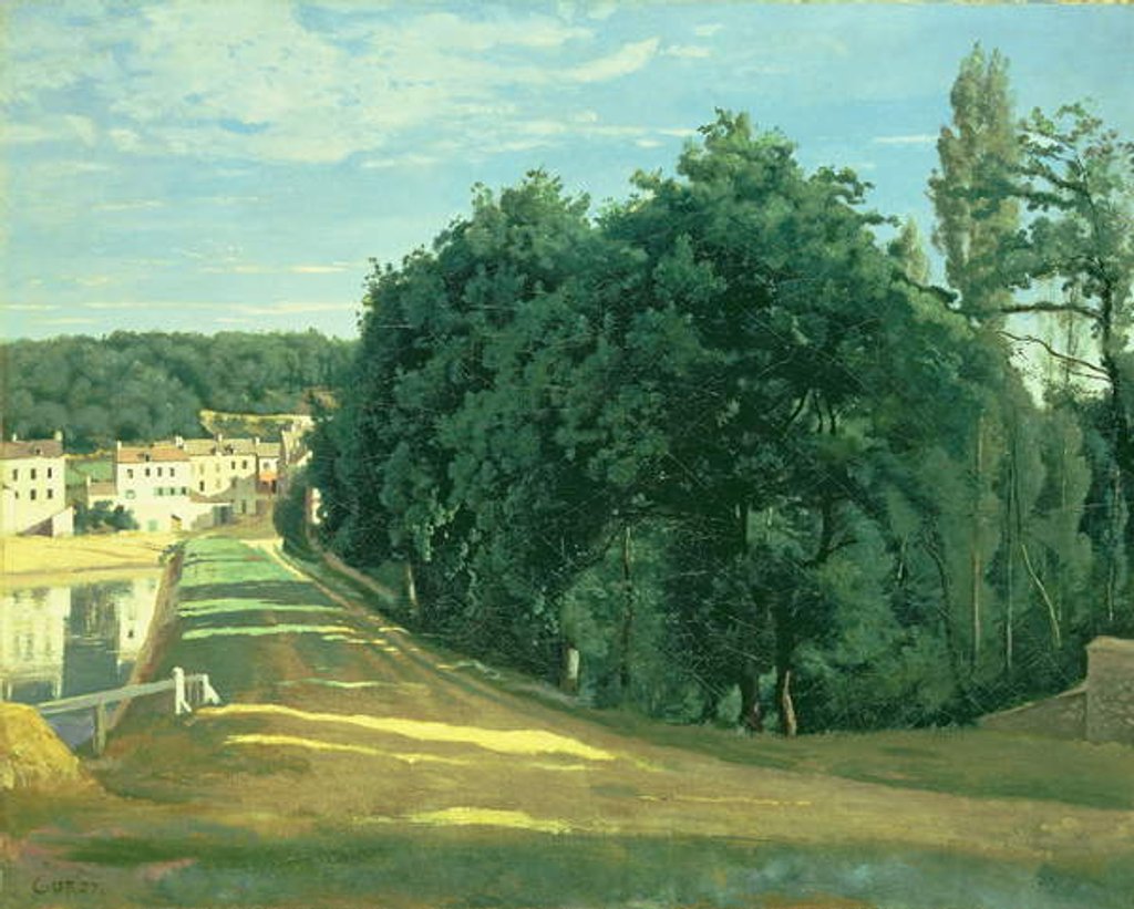 Detail of Ville D'Avray, c.1840 by Jean Baptiste Camille Corot