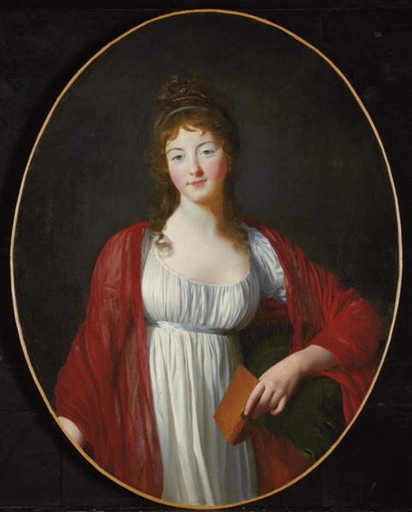 Detail of Portrait of Diane de Simiane, c.1800 by School French