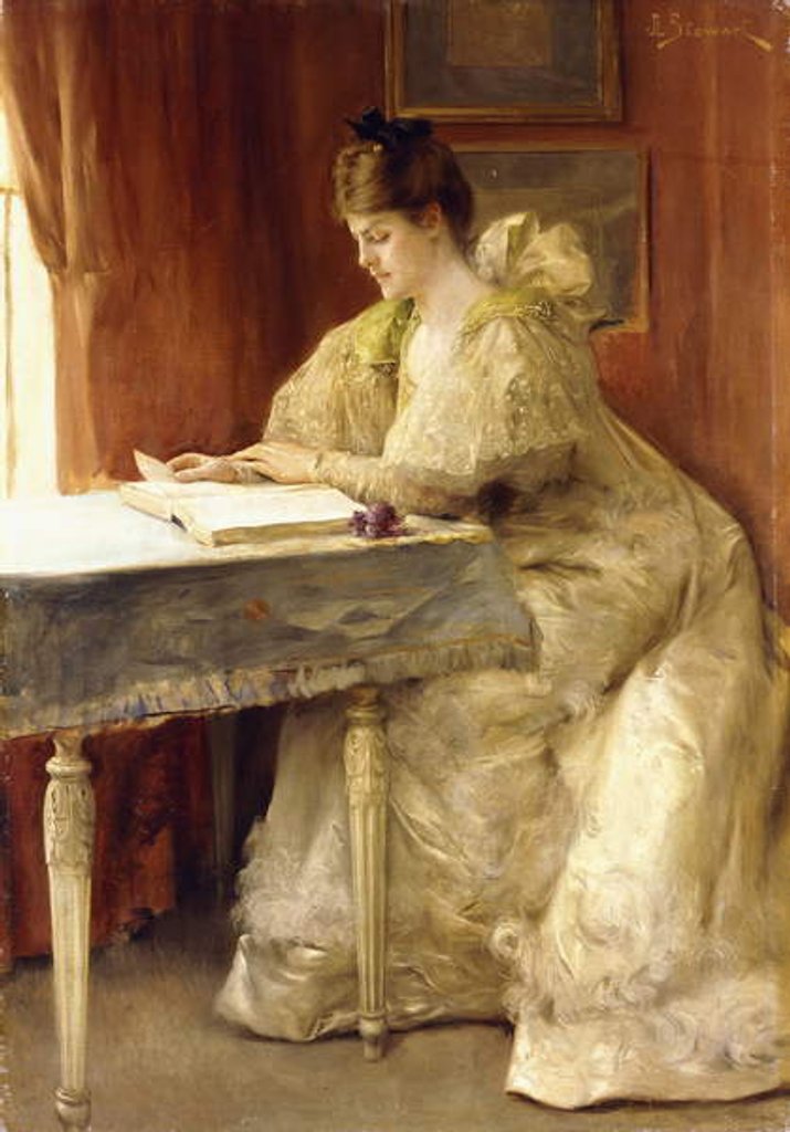 Detail of Portrait of a Lady by Julius Leblanc Stewart