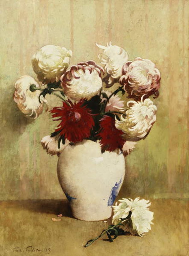 Detail of Chrysanthemums, 1893 by Emil Carlsen