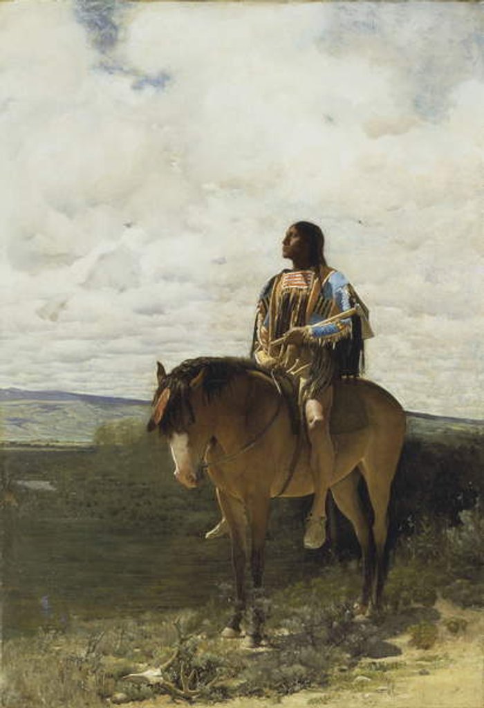 Detail of The Sioux Brave, 1882 by George de Forest Brush