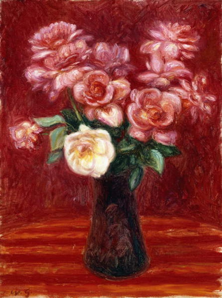 Detail of Pink Roses by William James Glackens