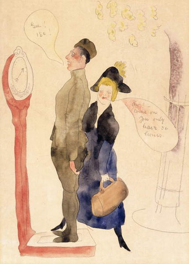 Detail of On Leave by Charles Demuth