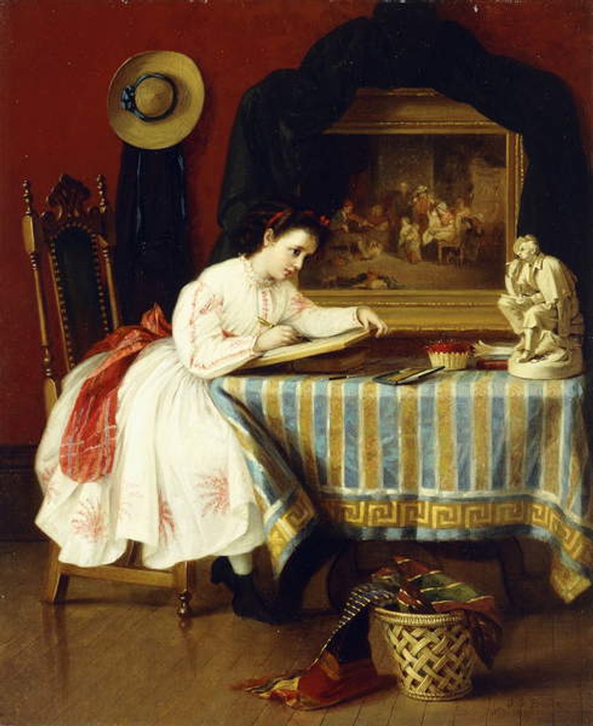 Detail of The Young Artist, 1867 by John George Brown