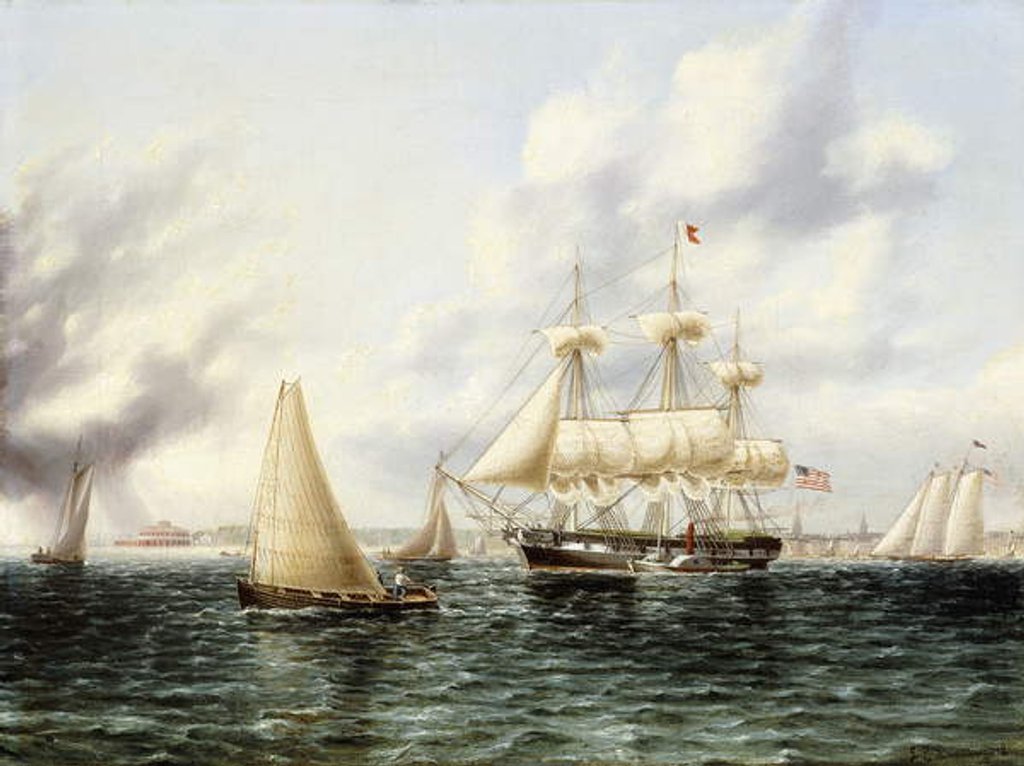 Detail of New York Harbour by James E. Buttersworth