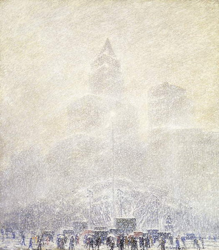 Detail of Eternal Light, Madison Square, Winter by F. Usher de Voll