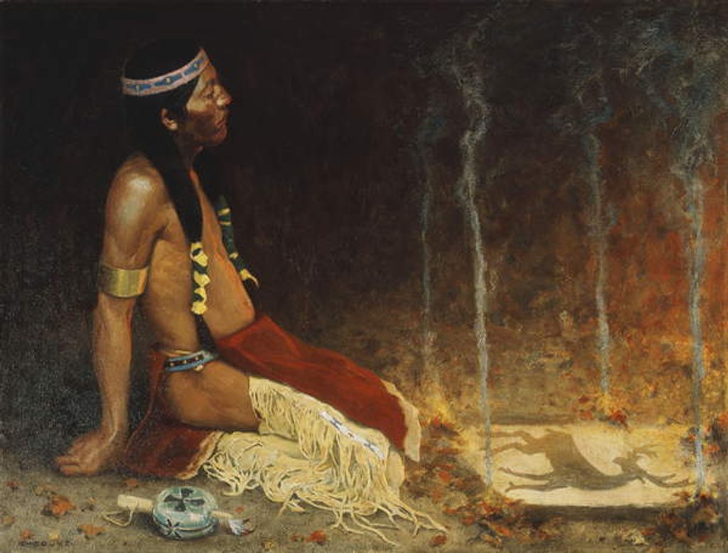 Detail of The Conjurer by Eanger Irving Couse