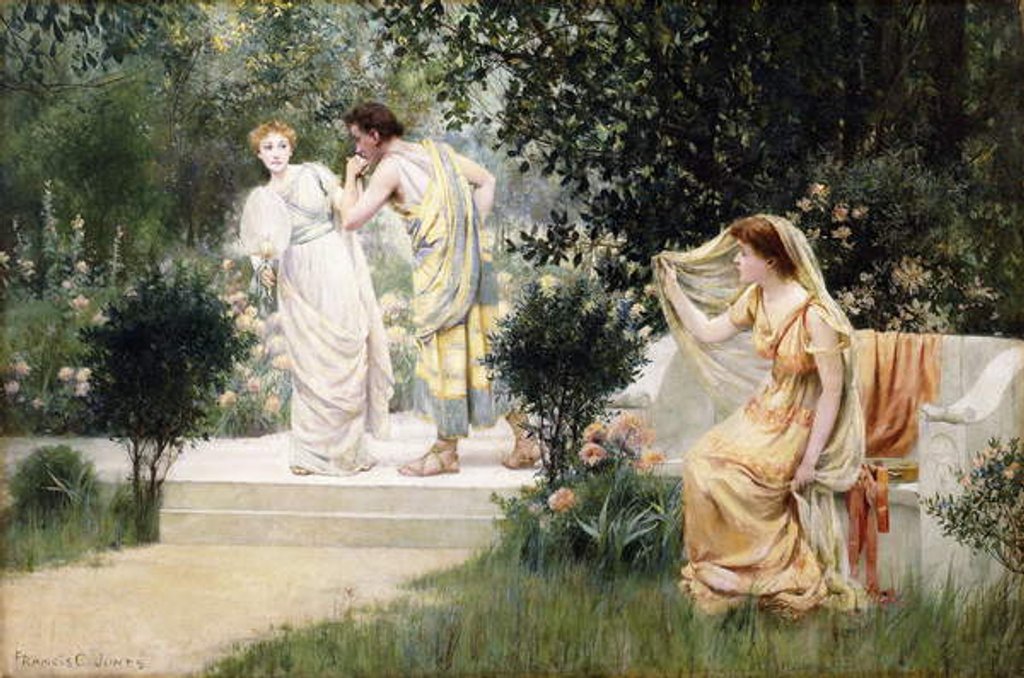 Detail of The Forbidden Kiss by Francis Coates Jones