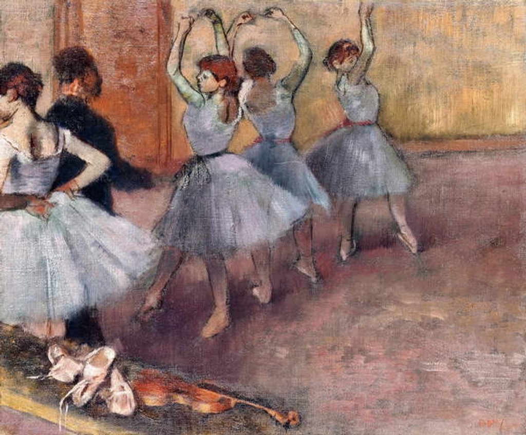 Detail of Blue-Toned Dancers, c.1882 by Edgar Degas