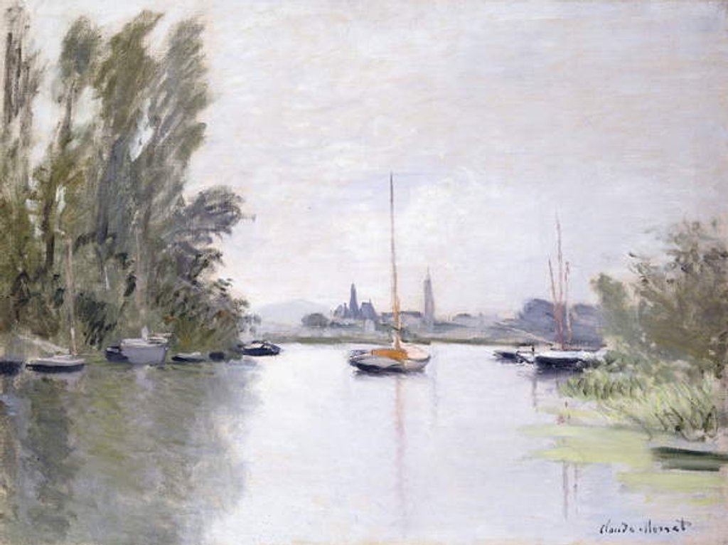 Detail of Argenteuil, view of the Small Arm of the Seine, 1872 by Claude Monet