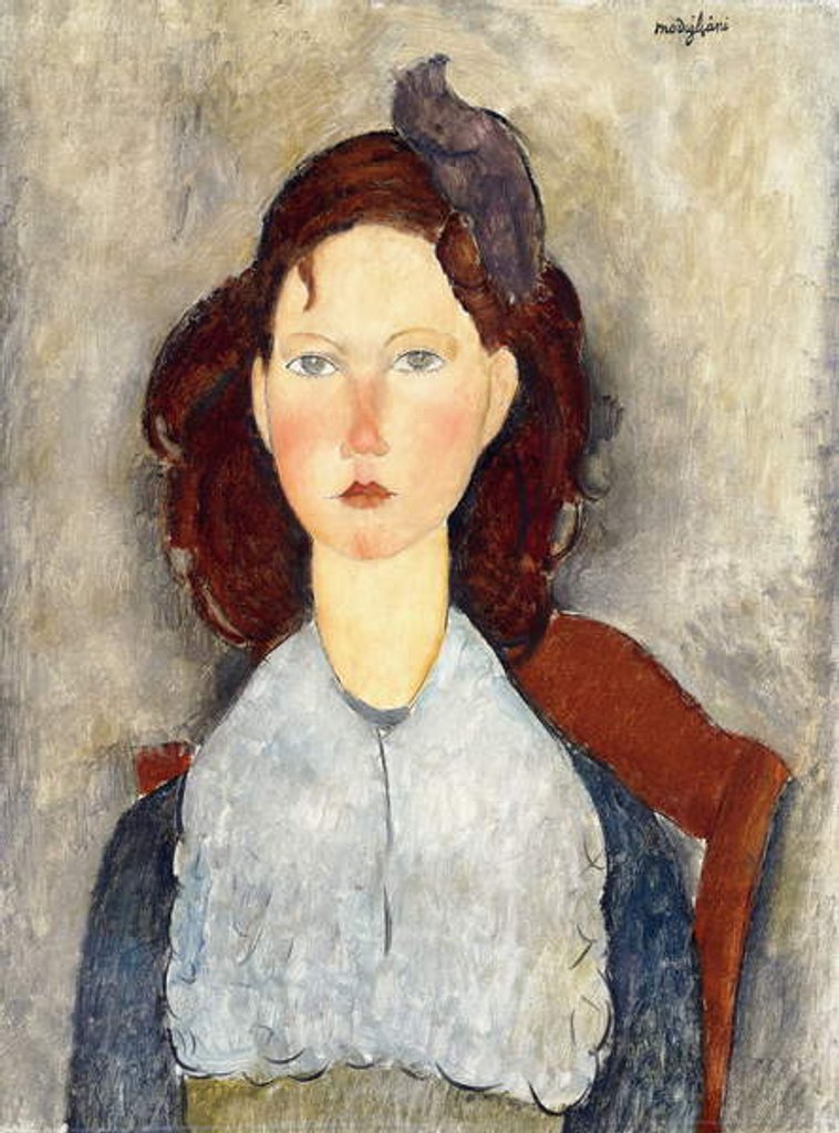 Detail of Seated girl, 1918 by Amedeo Modigliani