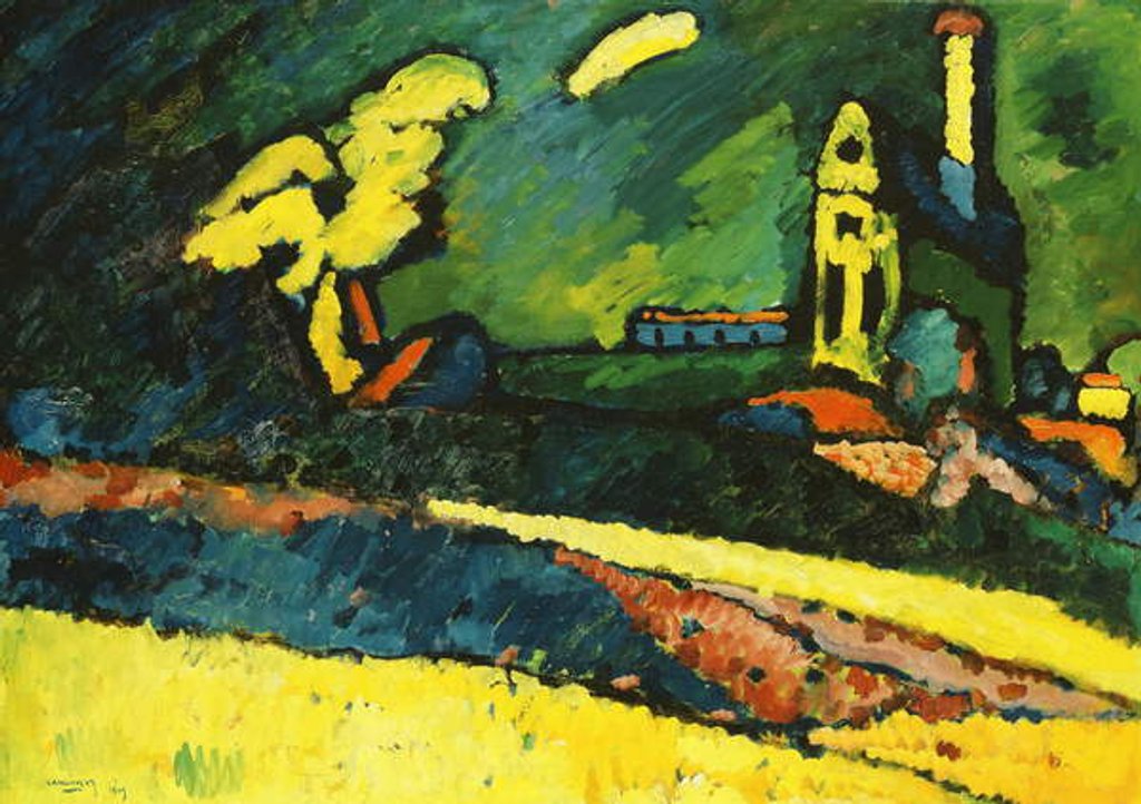 Detail of Murnau - Landscape with Church I, 1909 by Wassily Kandinsky