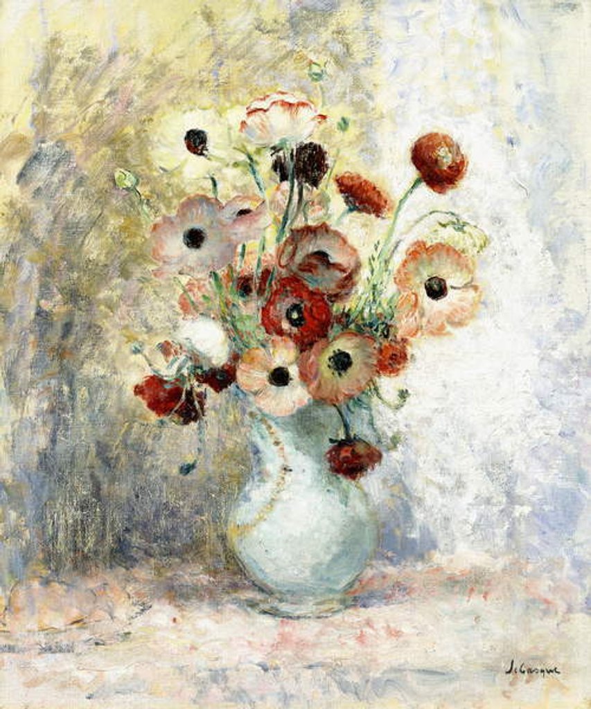 Detail of Bouquet of Anemones by Henri Lebasque