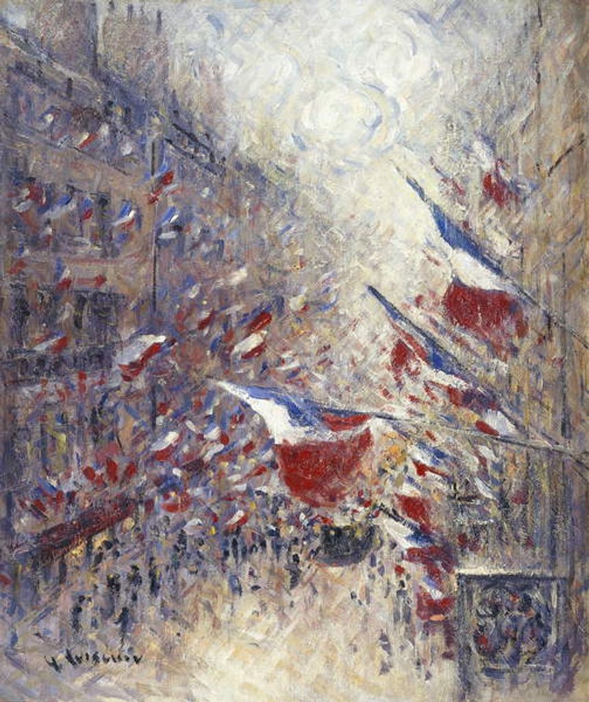 Detail of The Fourteenth of July in Paris by Gustave Loiseau