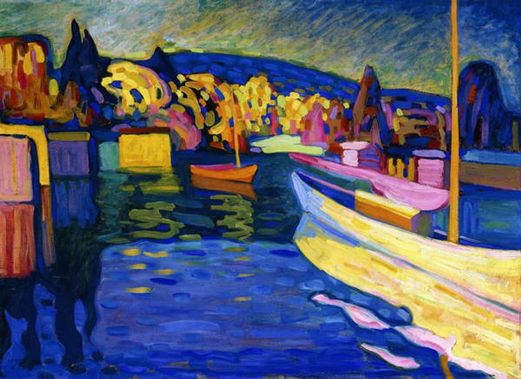 Detail of Autumn Landscape with Boats, 1908 by Wassily Kandinsky