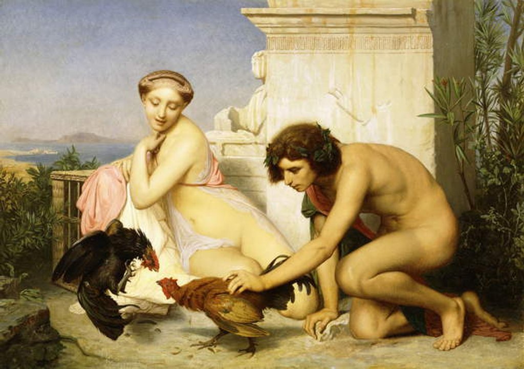Detail of The Cock Fight, 1846 by Jean Leon Gerome