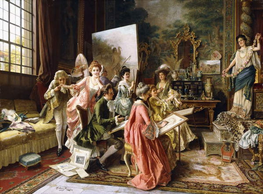 Detail of The Art Class by Arturo Ricci