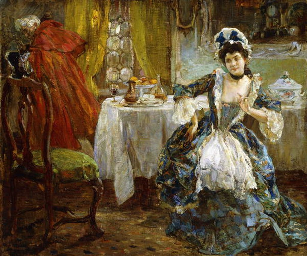 Detail of The Mistress of the Inn, 1919 by Alessandro Milesi