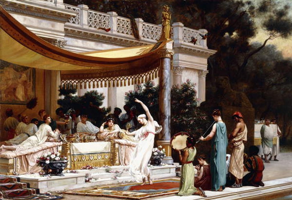 Detail of Pleasant Hours in the House Lucullus, 1977 by Gustave Clarence Rodolphe Boulanger