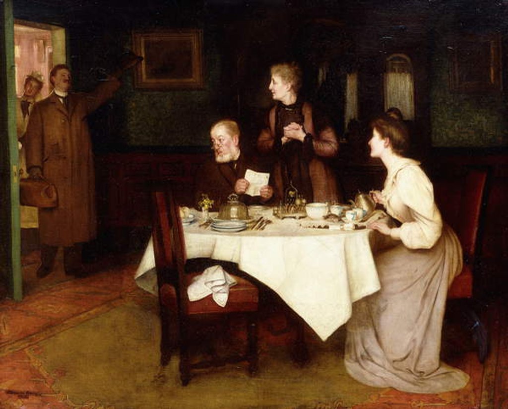 Detail of Family at Tea, 1898 by Maurice Grun