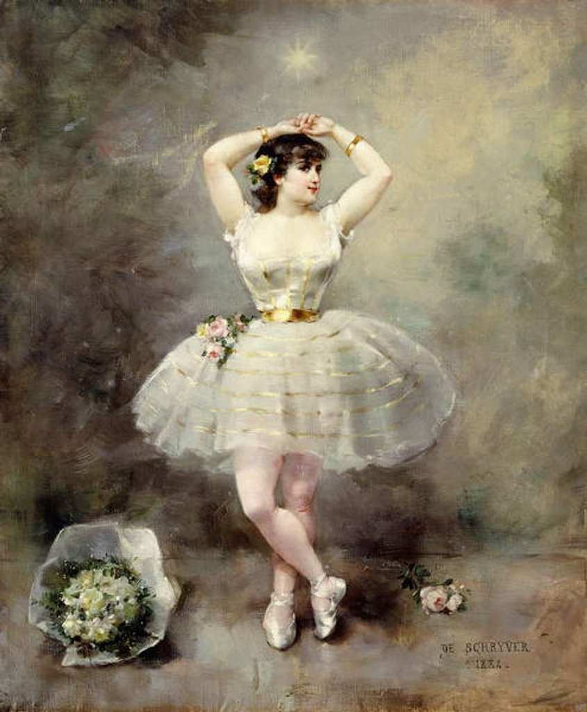 Detail of Prima Ballerina, 1884 by Louis de Schryver