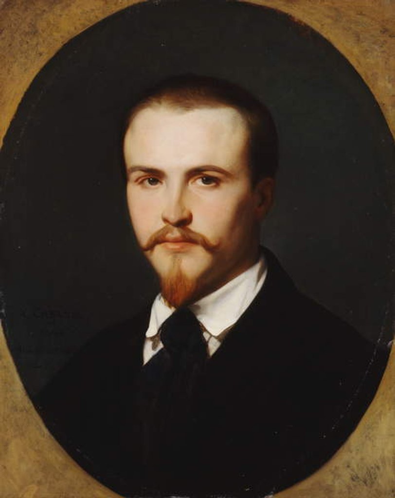 Detail of A Self-Portrait, bust length, 1847 by Alexandre Cabanel