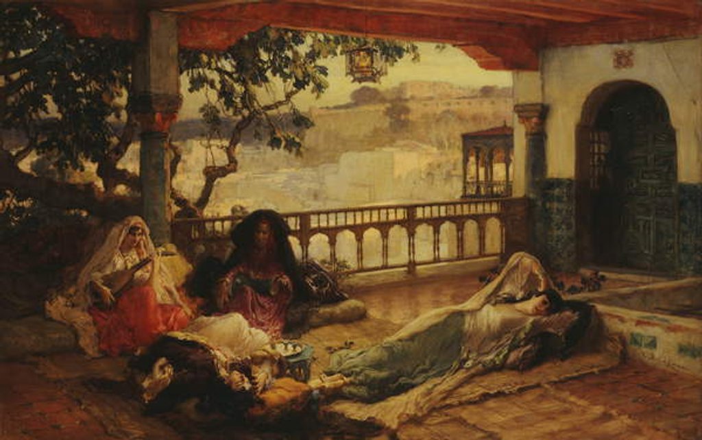 Detail of Evening over Algiers, c.1880-1889 by Frederick Arthur Bridgman