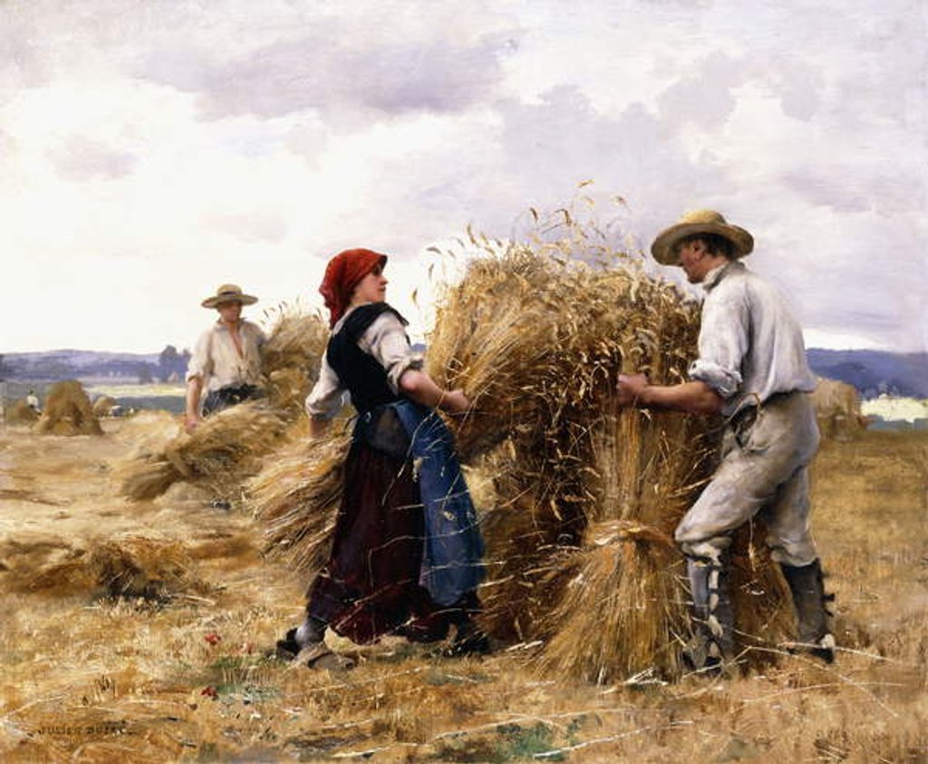 Detail of Stacking Hay by Julien Dupre