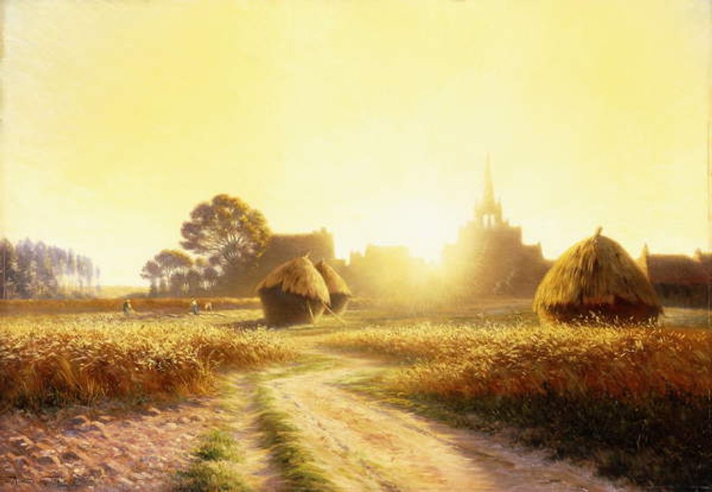 Detail of Sunset in Champagne, 1902 by Armand Guery