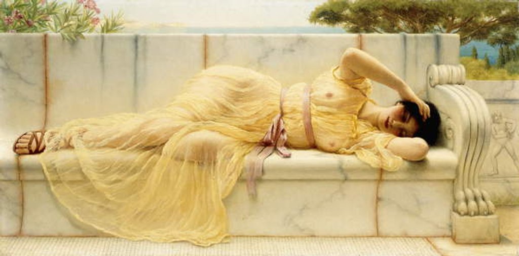 Detail of Girl in Yellow Drapery, 1901 by John William Godward