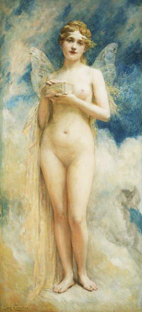 Detail of Pandora's Box by Leon Francois Comerre