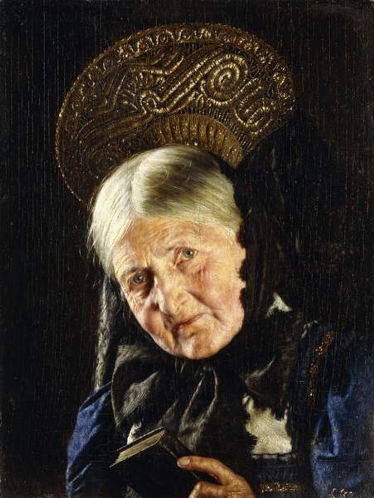 Detail of A Woman with a Book by Carl Kronberger