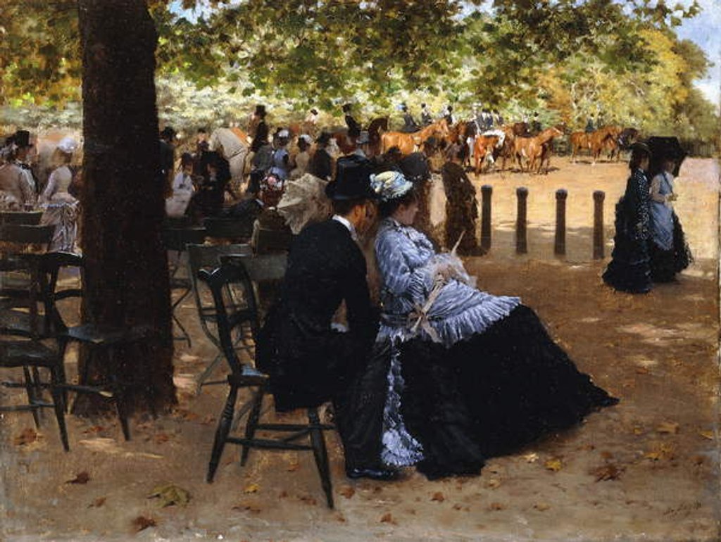 Detail of At the Racetrack, 1874 by Giuseppe de Nittis