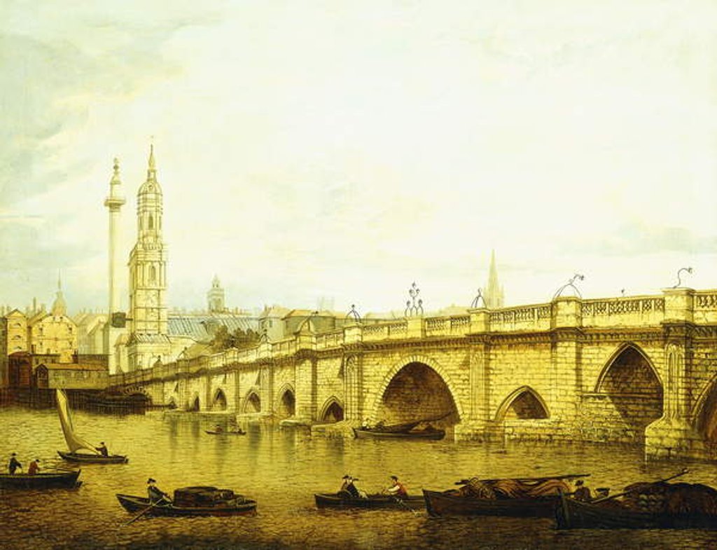 Detail of A View of London Bridge by John Dean Paul