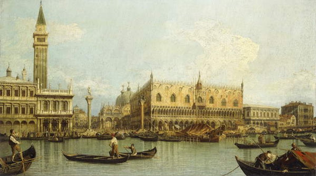 Detail of The Molo, Venice by Canaletto