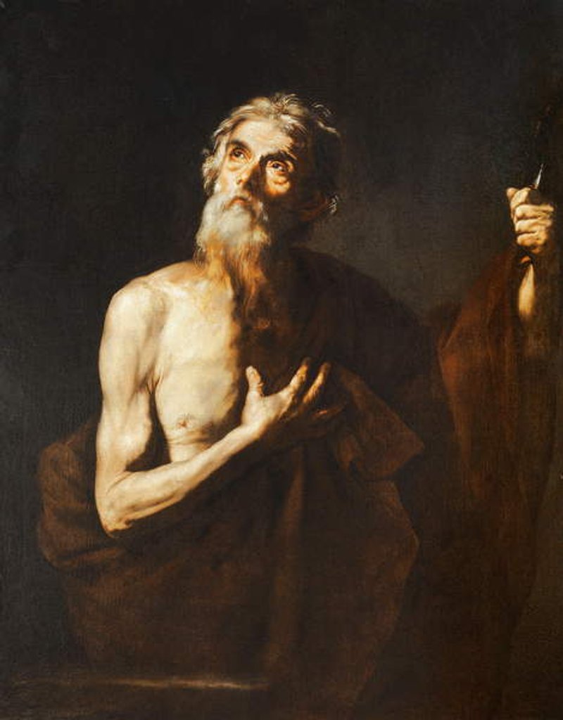 Detail of Saint Bartholomew, 1634 by Jusepe de Ribera