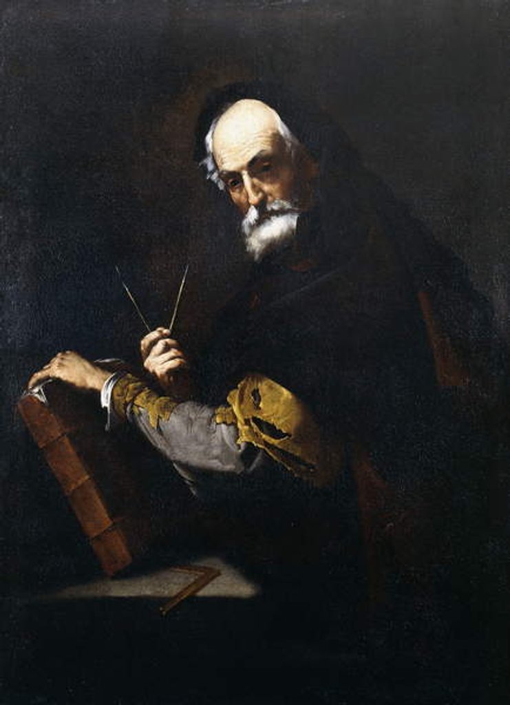 Detail of A Philosopher by Jusepe de Ribera