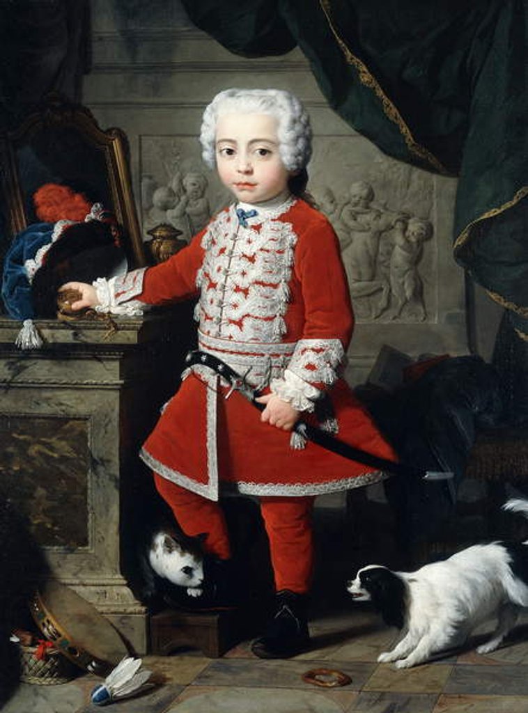 Detail of Portrait of a Young Boy in Hungarian Dress by Pierre Subleyras