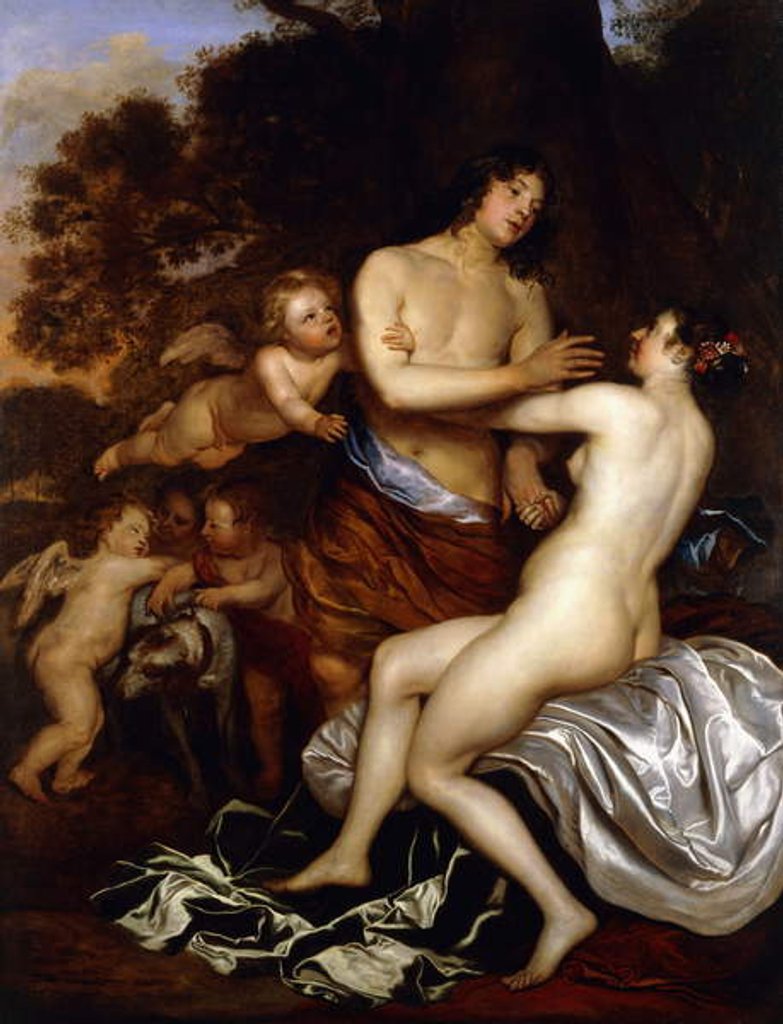 Detail of Venus and Adonis by Jan Mytens